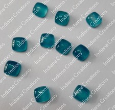 Natural Green White Jade Cushion Cabochon 6mm To 25mm Loose Gemstone