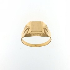 Anello scudo uomo oro giallo 18kt grammi 3,20 misura 24