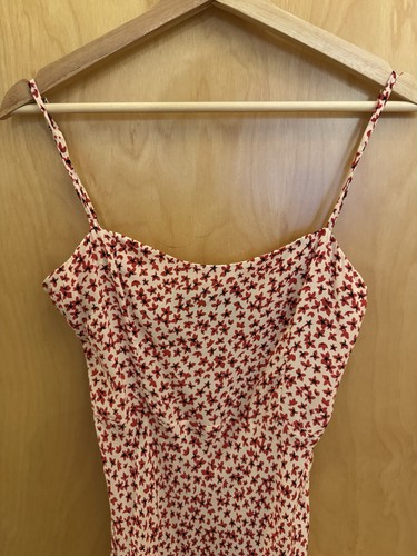 Realisation Par Amelia In Nudite Silk Midi Floral Dress - Size Small S