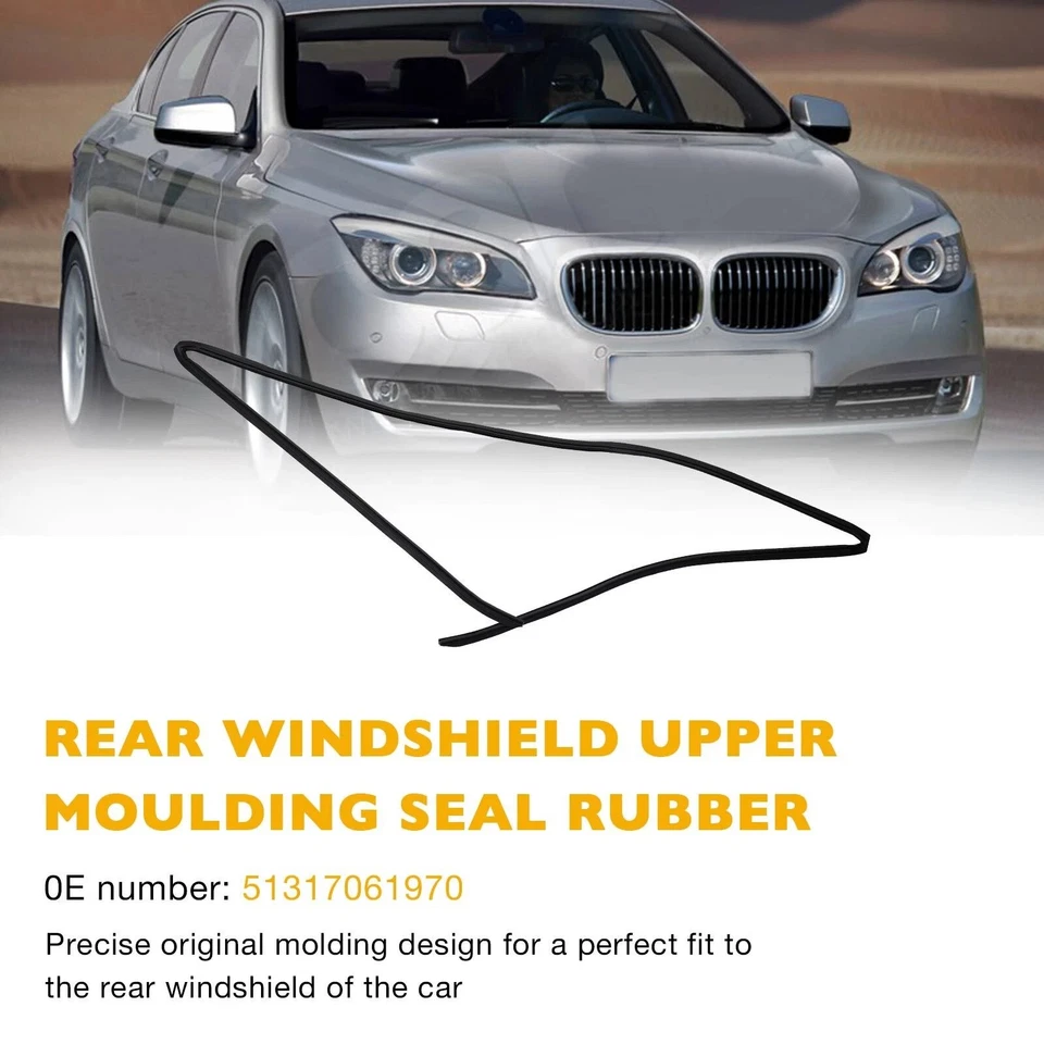 Rear Windshield Upper Moulding Trim Seal Fit 2004-2010 BMW 5 Series 51317027916 - Image 2 of 4