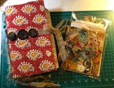 Handmade Ephemera Junk Journal Bundle Kit - Journal Included