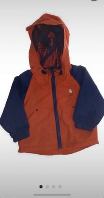 Cool Club Jungen Regenjacke  Jacke mit Kapuze, RV, Orange/Blau Gr. 68