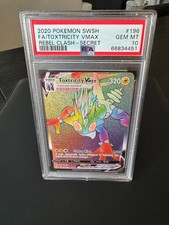 2020Toxtricity VMAX 196/192 SWSH02: Rebel Clash Holo Full Art Secret Raro PSA 10
