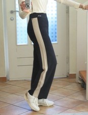 Neu Max Mara Weekend, Strickhose, mit Seitenstreifen, Gr. XS, blau/creme