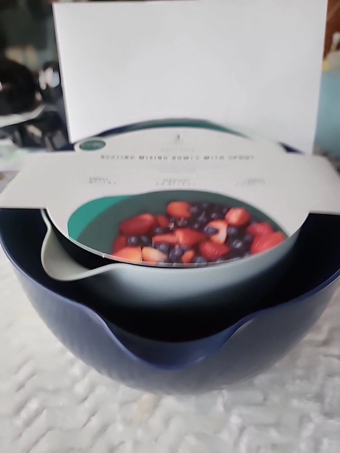 Core Home Set of 3 Mixing Bowls with Pour Spout Nesting Non-Slip Melamine