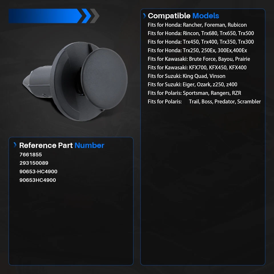 Clips de 100 piezas para orificios remaches de plástico retenedor guardabarros parachoques pasador sujetador 8 mm Foto 4 de 4