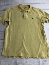Eddie Bauer Polo Shirt Mens Large Yellow 100 Cotton Short Sleeve Casual