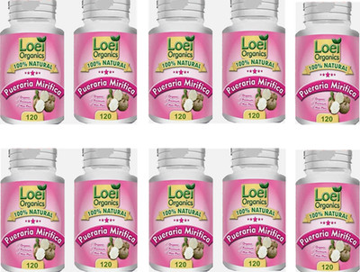 Pueraria Mirifica Capsules 120 Capsules EACH 100% NATURAL 10 PACK
