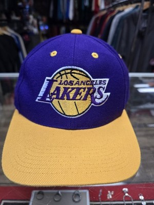 Vtg 90s G Cap NBA Los Angeles Lakers Logo Two Tone Snapback Hat NBA Basketball