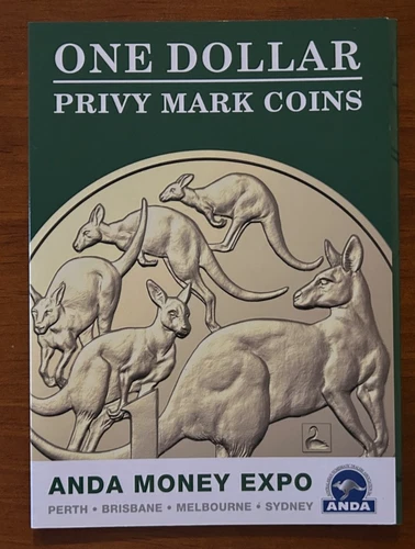 AUSTRALIAN: EMPTY GREEN ANDA FOLDER FOR CARDED PRIVY MARK COINS P,B,M,S #LF14