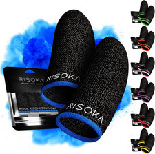 10 Pieces Gaming Finger Sleeves - Perfect Touchscreen Glide - Thumb Sleeve for M