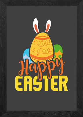 Frohe Ostern Tag bunt gerahmtes Wandbild Poster Leinwanddruck Bild