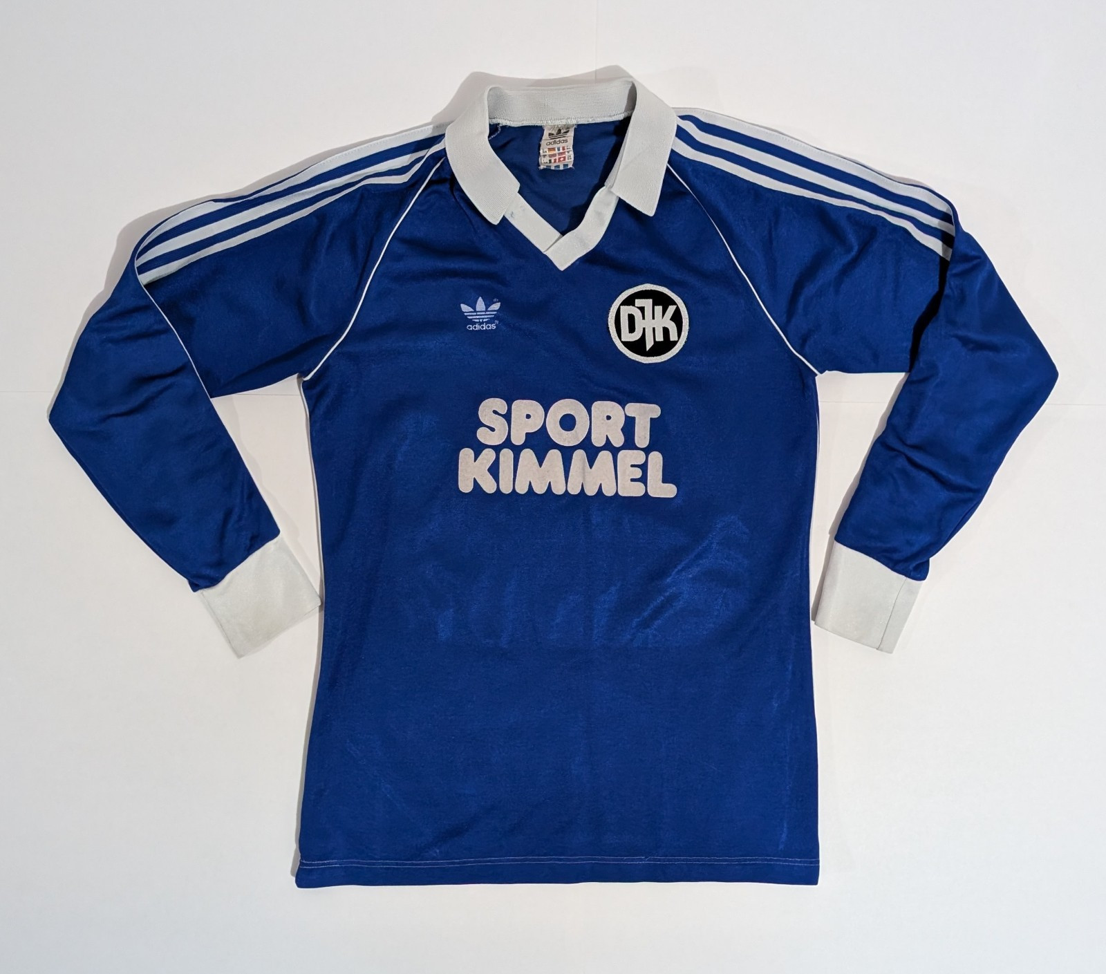 adidas Vintage 80s Blue Soccer Jersey Size M Medium Made In West Germany