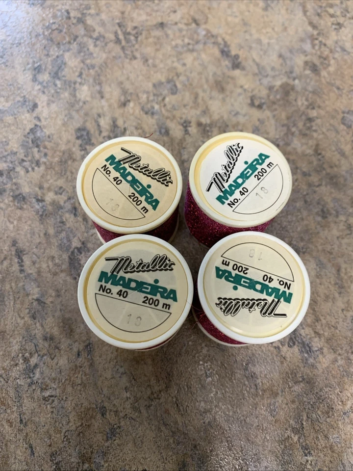 4 Spools MADEIRA Metallic Polyester Embroidery Thread 200M, # 18 - Image 3 of 4