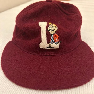 Ebbets Field Flannels Burgundy Cap Embroidered L Logo