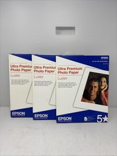 Epson Ultra Premium Photo Luster Inkjet Paper 8.5x11 50 Sheets Lot Of 3
