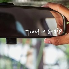 Car and Motorcycle Faith Stickers for Rearview Mirrors Waterproof Material