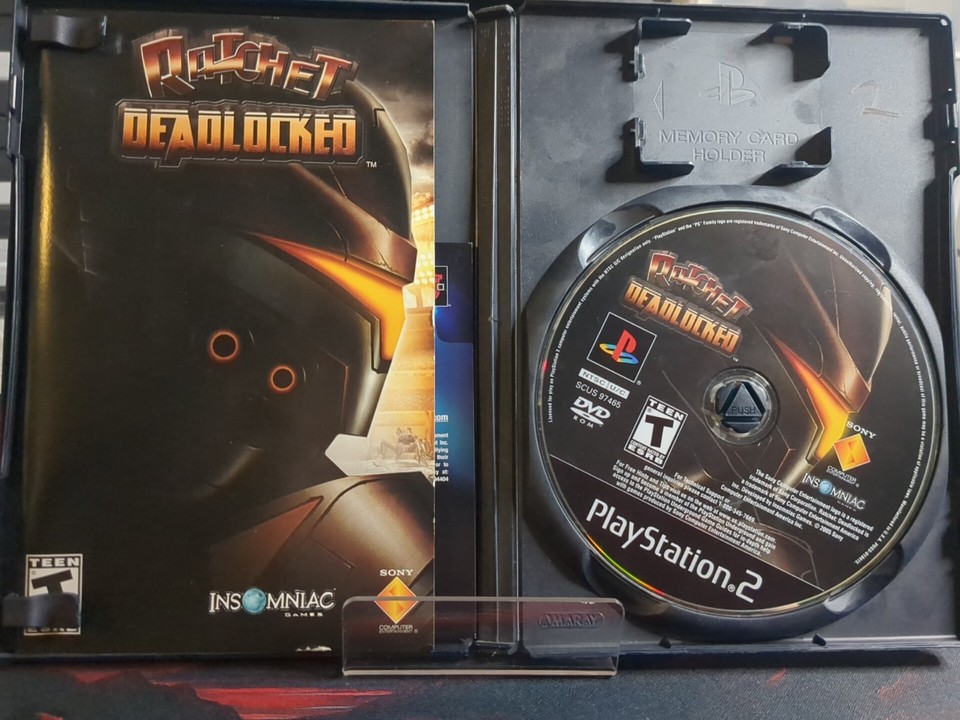 🔥 Ratchet: Deadlocked (Sony PlayStation 2 PS2, 2006) CIB & Reg insert ...