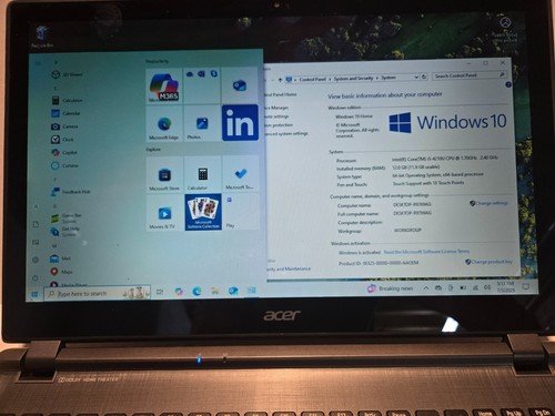 Ace Aspire M5-ZRQ 15.6" TouchScreen Laptop Core i5-4210U 12GB 500GB Win10 Cam BT - Picture 3 of 13