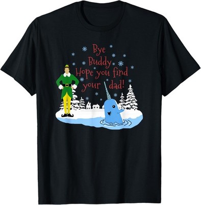 Christmas Elf Winter Buddies Narwhal Elf Christmas T-Shirt