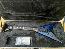 LEFTY Jackson KV2 USA 2002 King V Left-Handed LH Guitar - Blue Ghost Flames