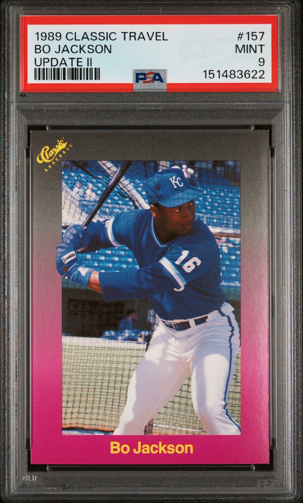 1989 CLASSIC TRAVEL UPDATE II #157 BO JACKSON PSA 9