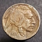 1937 Buffalo Nickel 5 Cents Coin Flat Ground Avg Circ