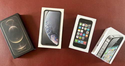 Apple iPhone Box Lot of 4 – 12 Pro Max, XR, 4S, 5S Original Packaging