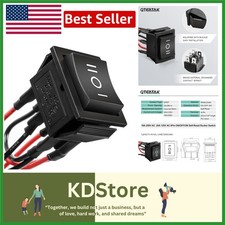 Black 6-Pin DPDT ON/OFF/ON Rocker Switch for Vehicles Appliances