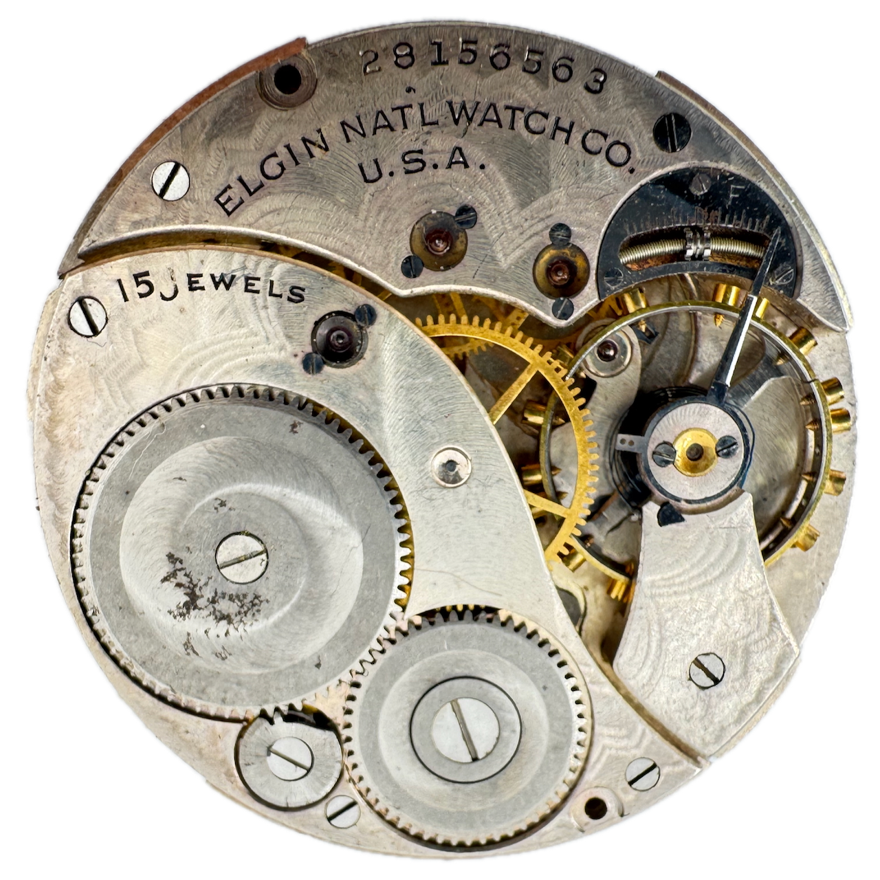 1925 Elgin 15-Jewel Antique Mechanical Pocket Watch Movement 315 USA 12s