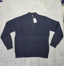 Schott Brothers Wool Blend Ribbed Sweater 2XL SW2212NAV Mock Neck NEW W TAG