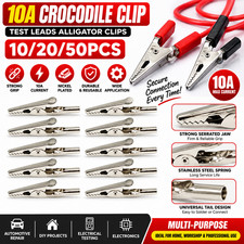 10/20/50Pcs 51mm Stainless Steel Alligator Clips