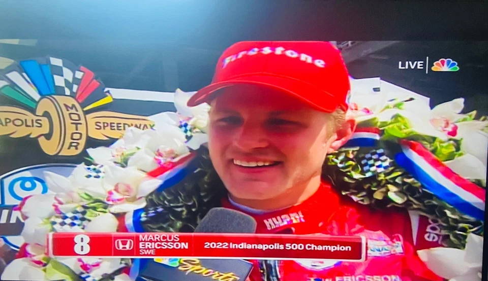 2022 106th Running INDY 500 Garage Sign SIGNED by Winner Ericsson O'Ward +17 - Image 2 of 4