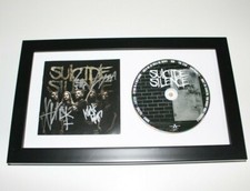 SUICIDE SILENCE BAND SIGNED FRAMED SELF TITLED CD COVER BOOKLET w/COA MATTED