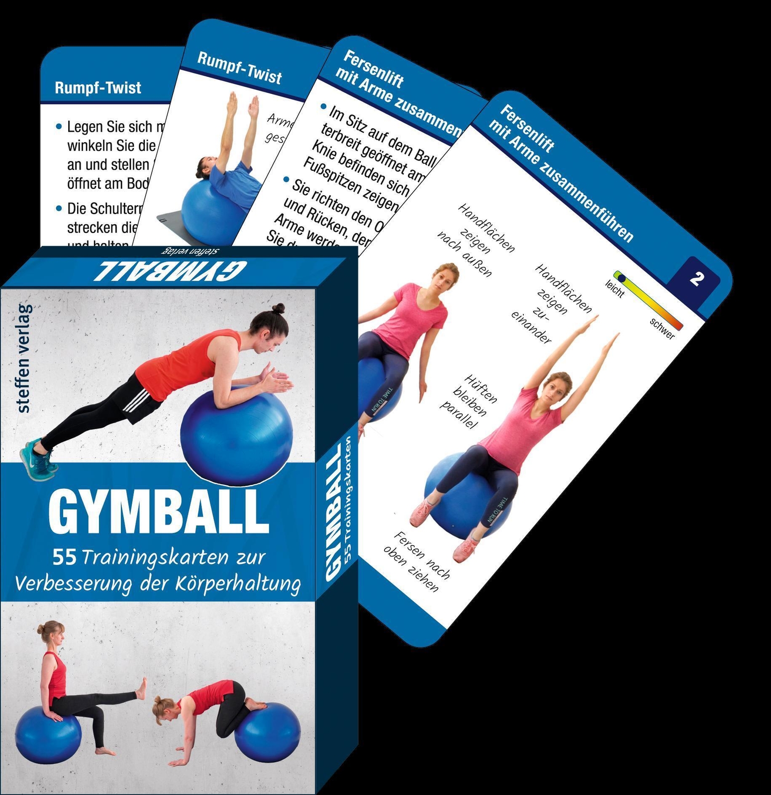 Thumbnail - Trainingskarten: Gymball | 55 Trainingskarten Zur Verbesserung Der
