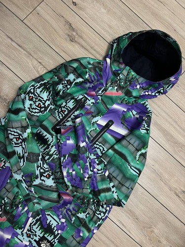 Men Julien David x Quiksilver Ski Snow Pixel Multicoloured Parka Jacket XL - Picture 2 of 10