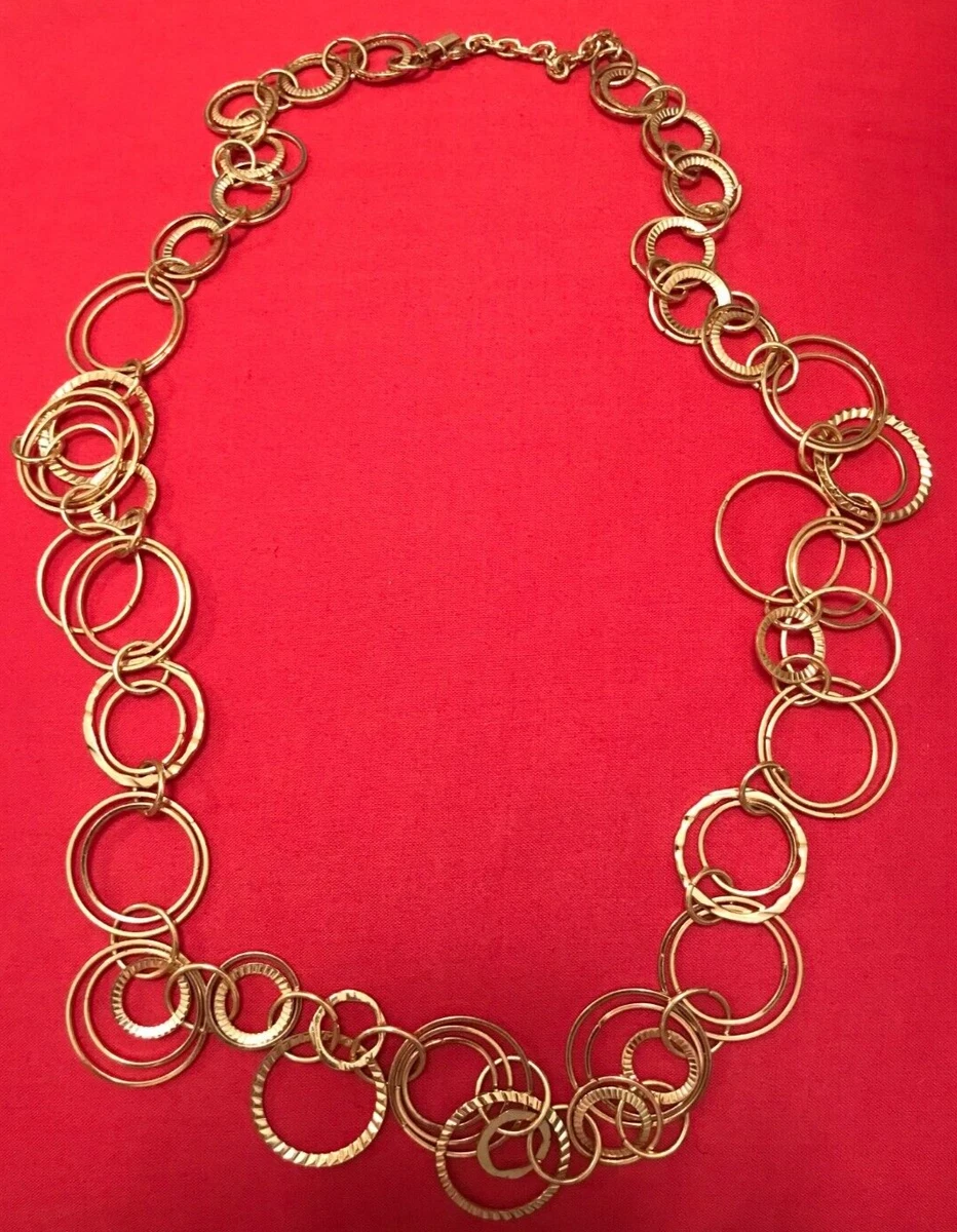 Daisy Fuentes Necklace with Overlapping Rings eBay