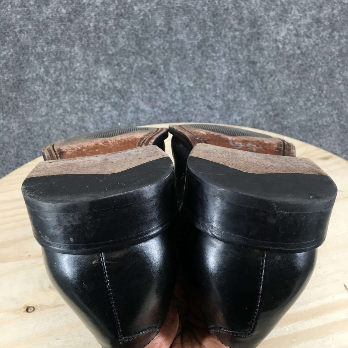 NEW-Bass-Men.s-1867001-SNIDER-Black leather Dress shoes.Sz-8.5M.Brazil. Bass Shoes Mens 11 M Dress Oxford 1867001 Black Leather Lace  main image 2