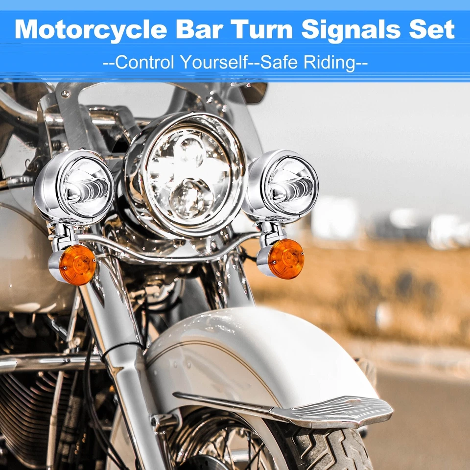 Faro LED de 7 pulgadas y barra de luces de paso de 4,5" para Kawasaki Vulcan VN 500 750 Foto 4 de 4