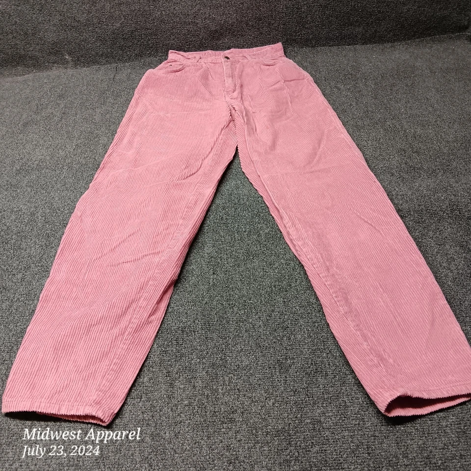 Vintage Gitano Corduroy Pants Women 11 / 12 Pink Straight Leg Casual Ladies - Image 2 of 4