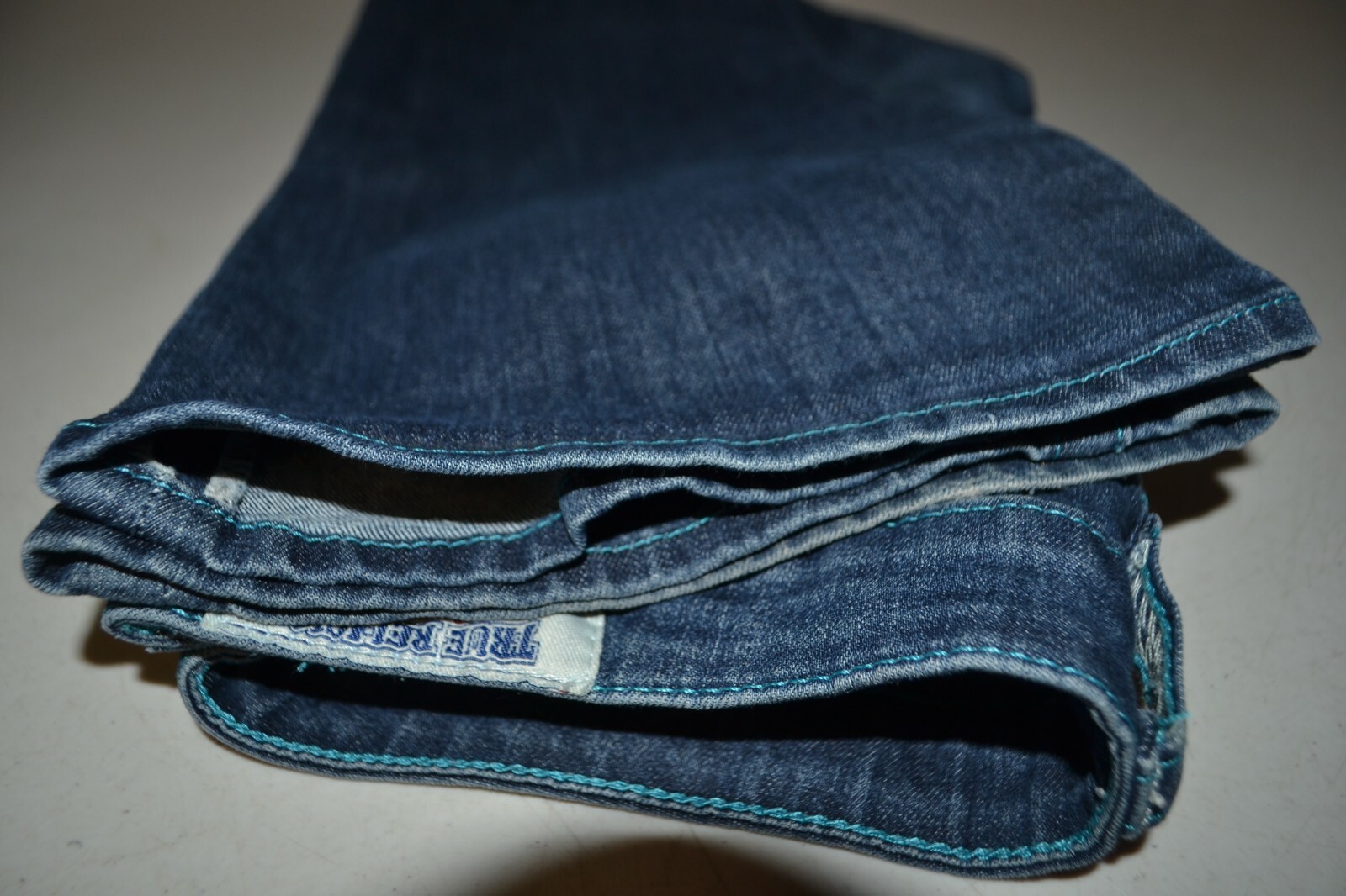 True Religion Women's Boot Cut Embroidered Blue U Blue Denim Jeans Sz 30x33 thumbnail 12