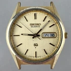 Vintage Seiko SQ Men's Gold Tone Chinese Week Indicator Day/Date Watch 7546-8030
