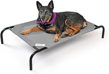 Cooling Elevated Dog Bed Medium Grey for Indoor Outdoor Use