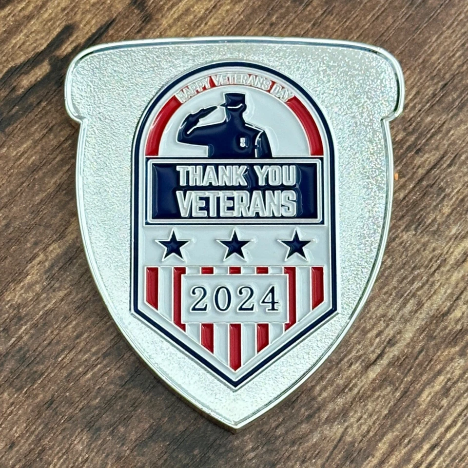 Walt Disney Disneyland Security 2024 Veterans Day USA Military Challenge Coin - Image 3 of 4