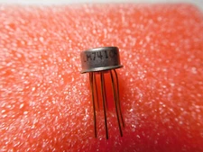 Lot of 1: LM741CH vintage IC, gold leads.  USA Seller, fast ship!