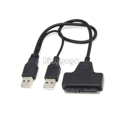 SATA 7+15/22Pin to USB 2.0 Adapter Cable for 2.5 HDD Laptop Hard Disk