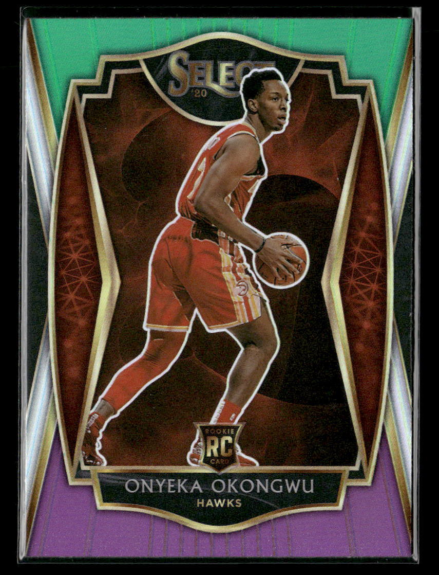 2020-21 Panini Select Onyeka Okongwu #186 Green White Purple RC Atlanta Hawks