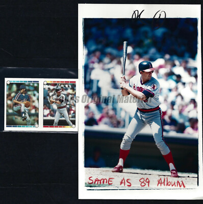 Bob Boone Angels 1989 Topps Sticker Original Extra Photo 5x8 Vault Archives