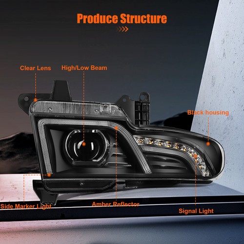 For 2007-2015 Toyota FJ Cruiser Headlights Halo Projector Black Housing - Bild 3 von 10