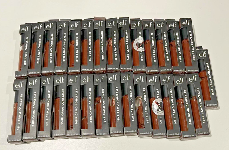 LOT OF 29 PCS OF ELF 16HR CAMO CONCEALER #85858 RICH EBONY 0.2 OZ EA NIB